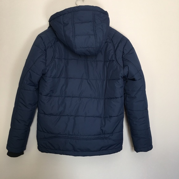 Michael Kors Navy Hooded Puffer Jacket Sz 18/20 - Picture 5 of 8